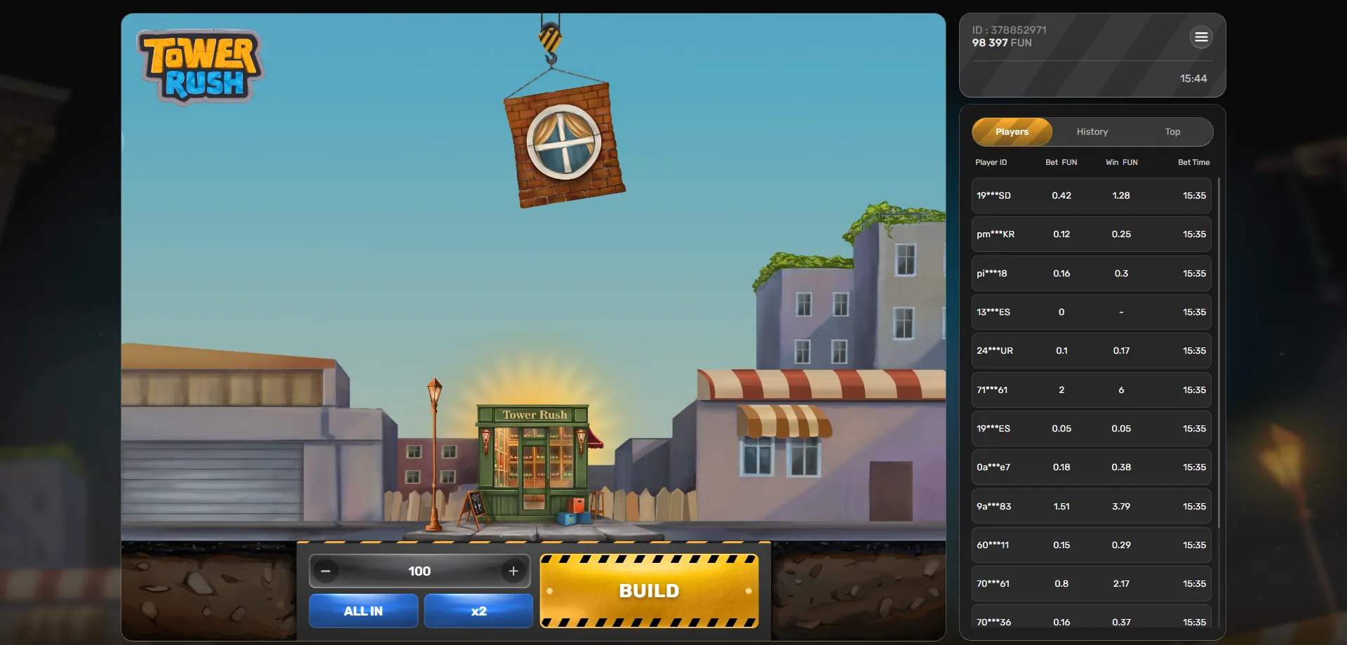 خطوات البدء بلعب tower rush على الكازينو الإلكتروني